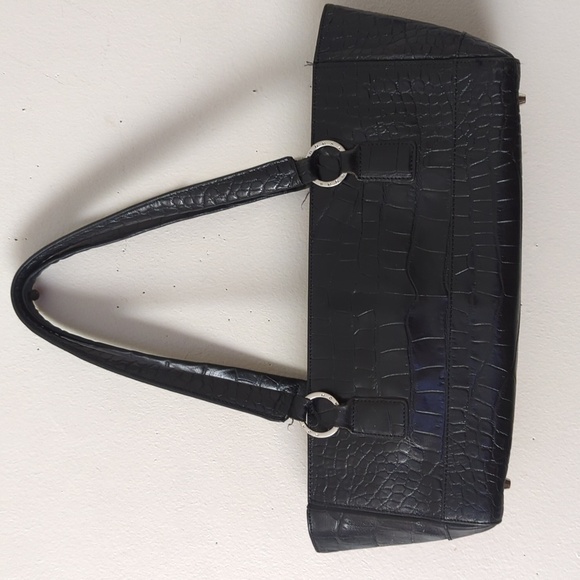EUC Monsac Black Croc-Embossed Baguette Bag - 100% leather - Picture 3 of 12